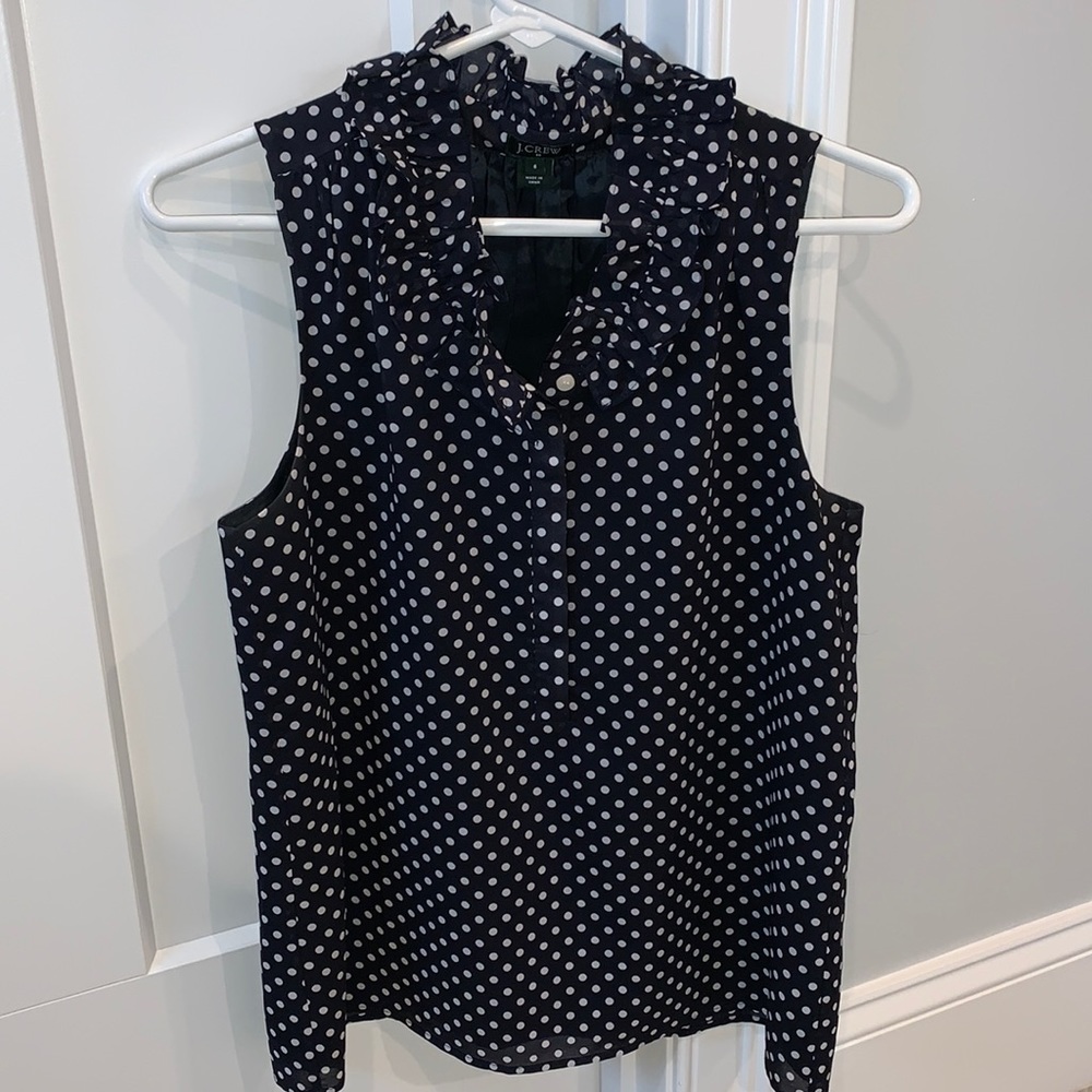 J.Crew Ruffle Neck Tank Top
